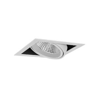 Witte versie van de Cardan S One HE, een inbouwspot van Light4U.
