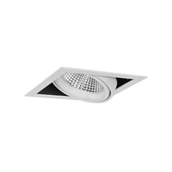 Witte versie van de Cardan S One, een inbouwspot van Light4U.