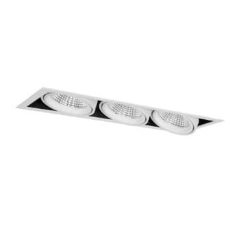 Witte versie van de Cardan S Three, een inbouwspot van Light4U.