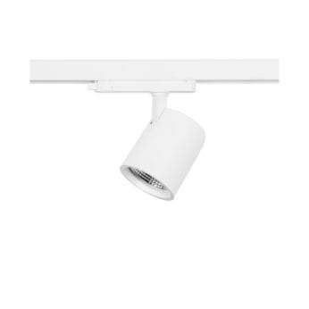 Witte versie van de Edda M HE, een railarmatuur van Light4U.