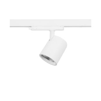 Witte versie van de Edda M, een railarmatuur van Light4U.