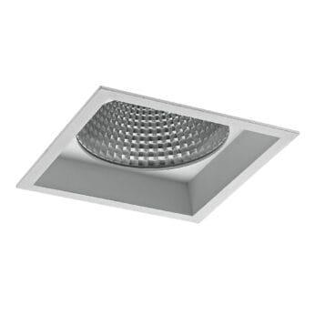 Witte versie van de Fenrir L, een vast vierkant inbouwarmatuur van Light4U.