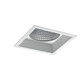 Witte versie van de Fenrir S, een vast vierkant inbouwarmatuur van Light4U.