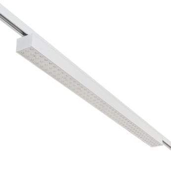Witte versie van het Forsite 1150 TR, een lineair railarmatuur van Light4U.