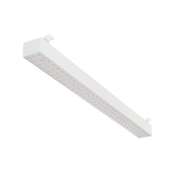 Witte versie van de Forsite 865 SM, een lineaire opbouwarmatuur van Light4U.