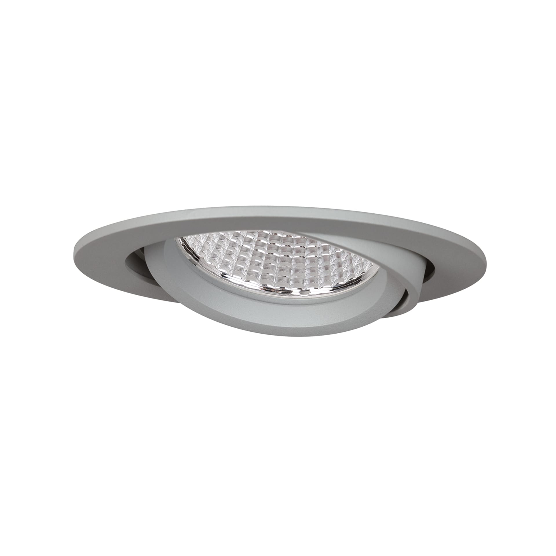 Grijze versie van de Fulla S HE X-Flip, een verstelbaar inbouwarmatuur met verwisselbaar LED-module van Light4U.