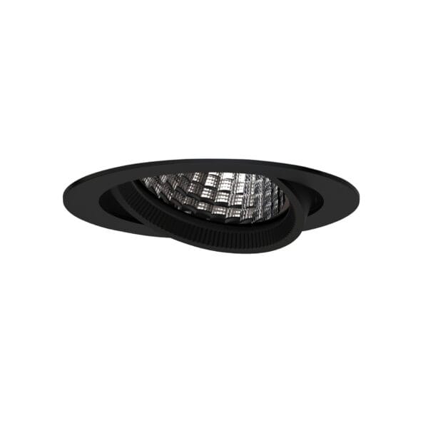 Zwarte versie van de Fulla L, een verstelbaar inbouwarmatuur van Light4U.