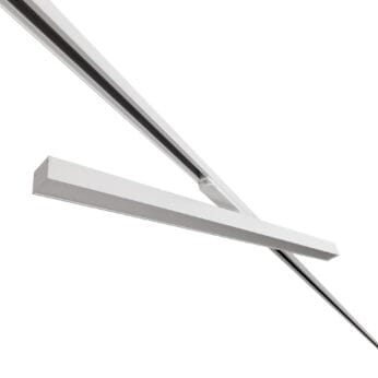 Witte versie van de Irmin TR HE Opal (geroteerd), een lineair railarmatuur van Light4U.