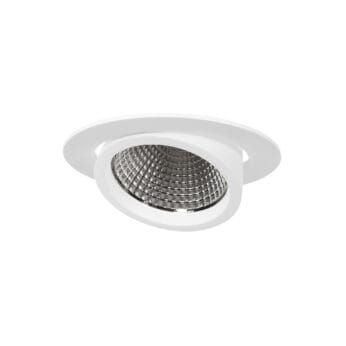Witte versie van de Sana M HE, een inbouwarmatuur van Light4U.