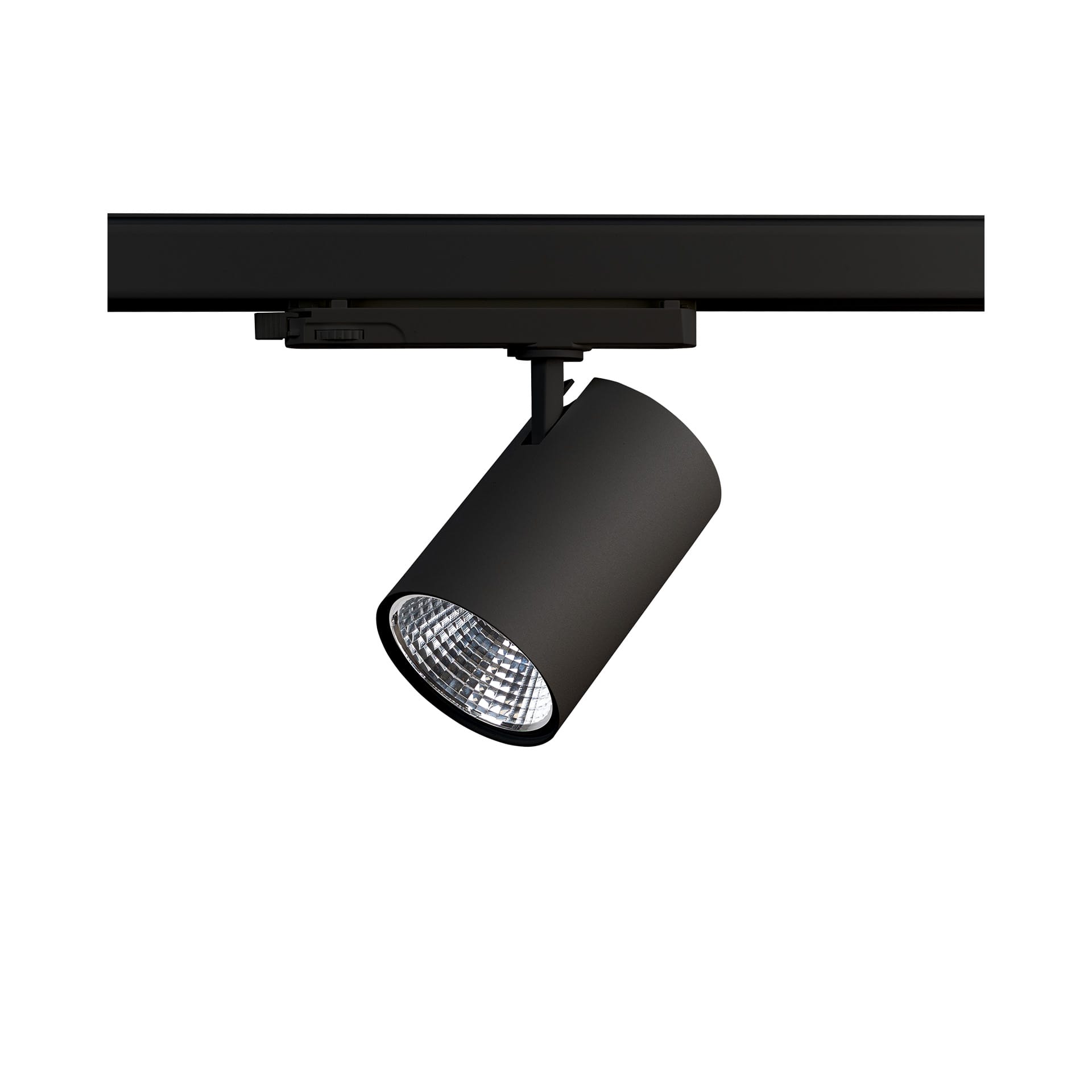 Zwarte versie van de Weda HE, een railarmatuur van Light4U.