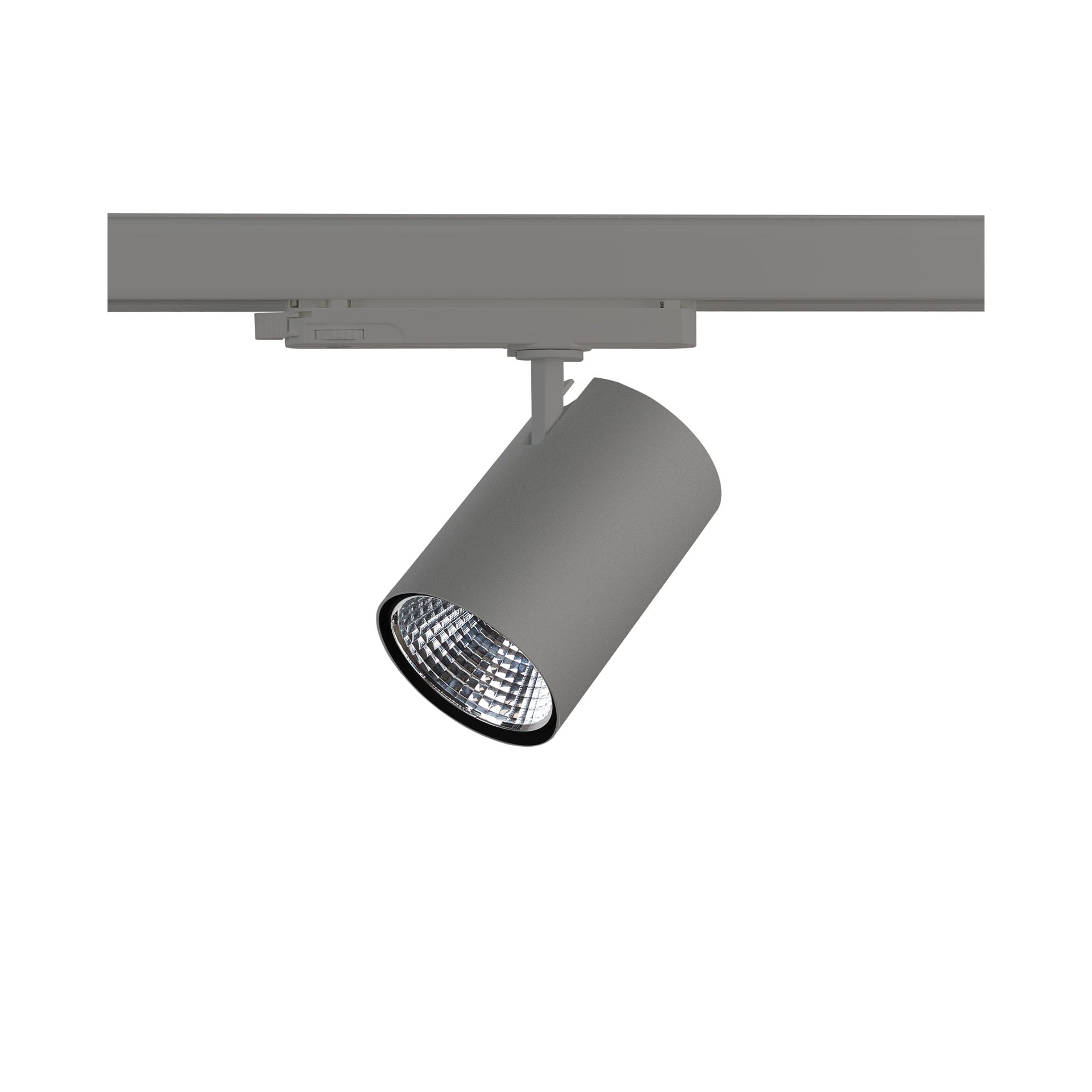 Grijze versie van de Weda HE, een railarmatuur van Light4U.