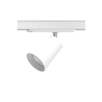 Witte versie van de Vali, een railarmatuur van Light4U.